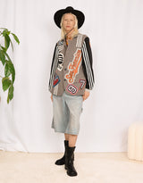 Vintage customized sports blazer with logo patches