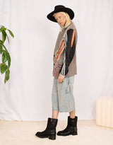 Vintage customized sports blazer with logo patches