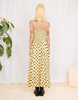 Polkadot strappy midi dress