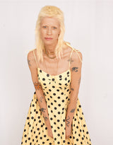 Polkadot strappy midi dress