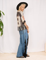 Sequin varsity number T-shirt