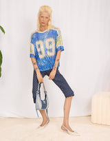Sequin varsity number T-shirt