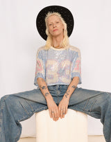 Sequin varsity number T-shirt