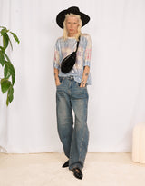 Studded balloon jeans
