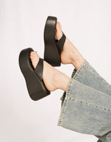 Platform thong wedge sandals