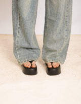Platform thong wedge sandals
