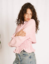 Vintage customized Ralph Lauren smocked longsleeve blouse