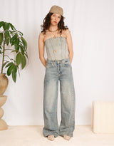Sparkly stardust wide leg jeans