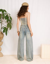Sparkly stardust wide leg jeans