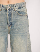 Sparkly stardust wide leg jeans