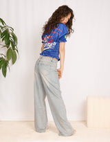 Vintage customized sporty button top