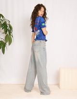 Vintage customized sporty button top