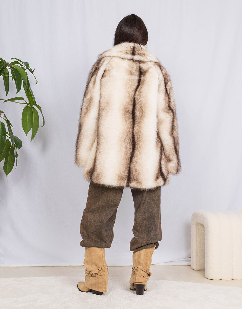 Faux fur midi coat I