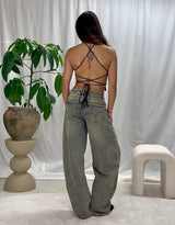 Butterfly sequin top