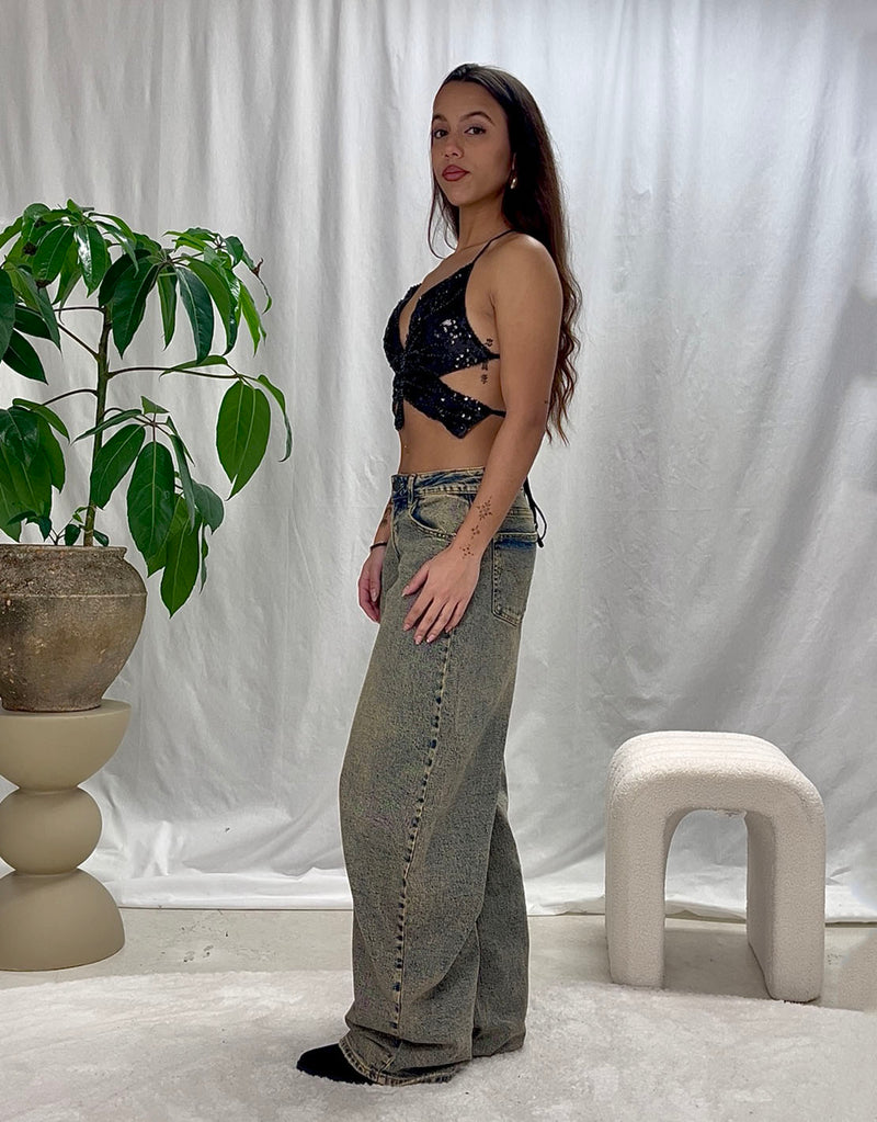 Butterfly sequin top