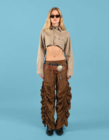 Vintage customized Levi’s cropped blouse