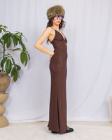 Sparkly cut out detail long dress