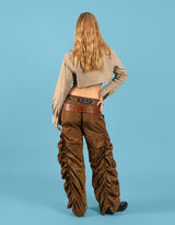 Ruched parachute trousers