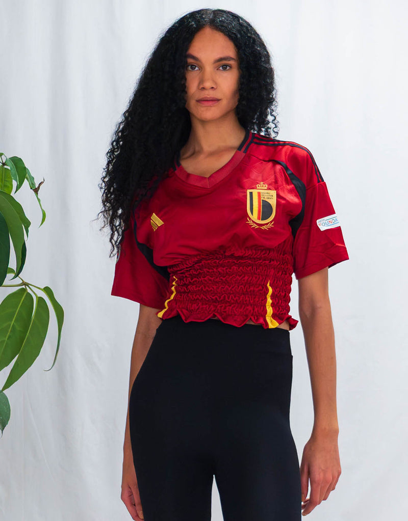 Vintage customized smocked football shirt