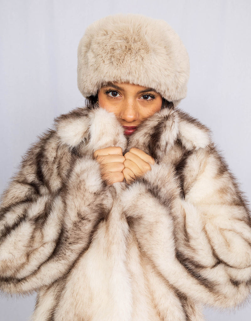 Faux fur midi coat I