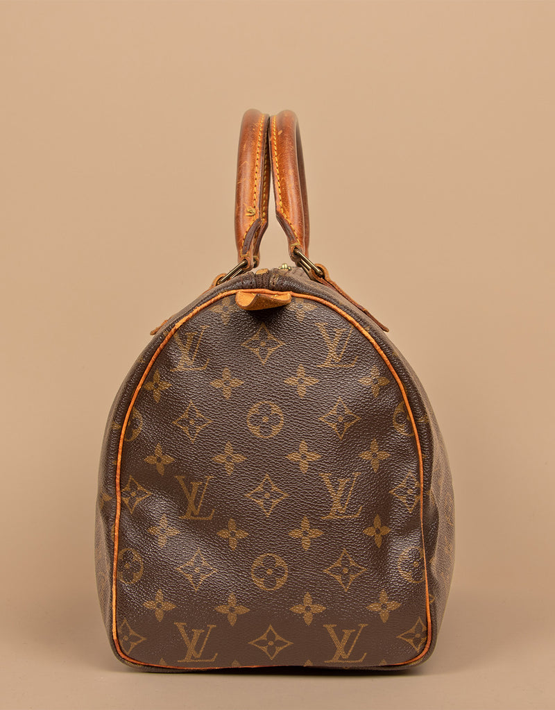 Vintage Louis Vuitton Speedy 30 bag with padlock