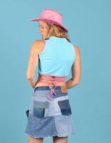 Vintage customized Ralph Lauren cropped tie top