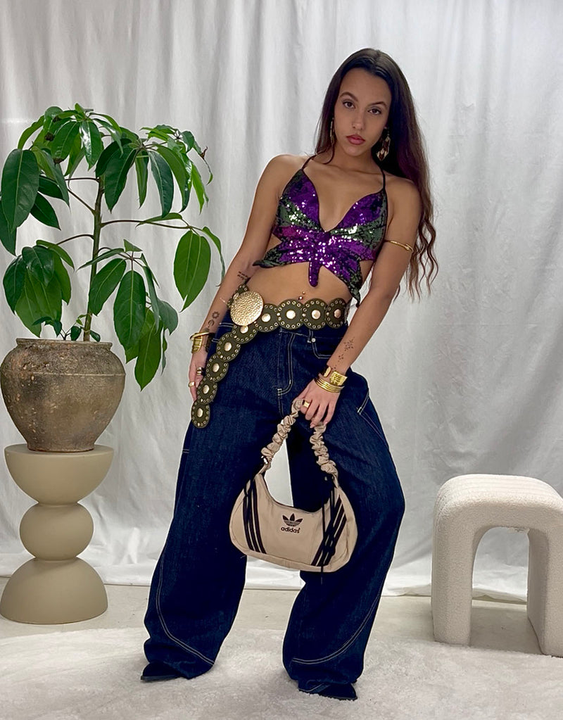 Butterfly sequin top