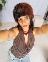 Sparkly open back top