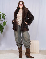 Faux fur midi coat I