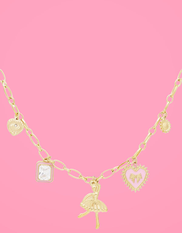 Ballerina charm necklace