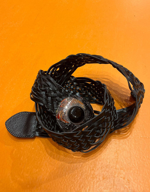 Braided detailed buckle belt I