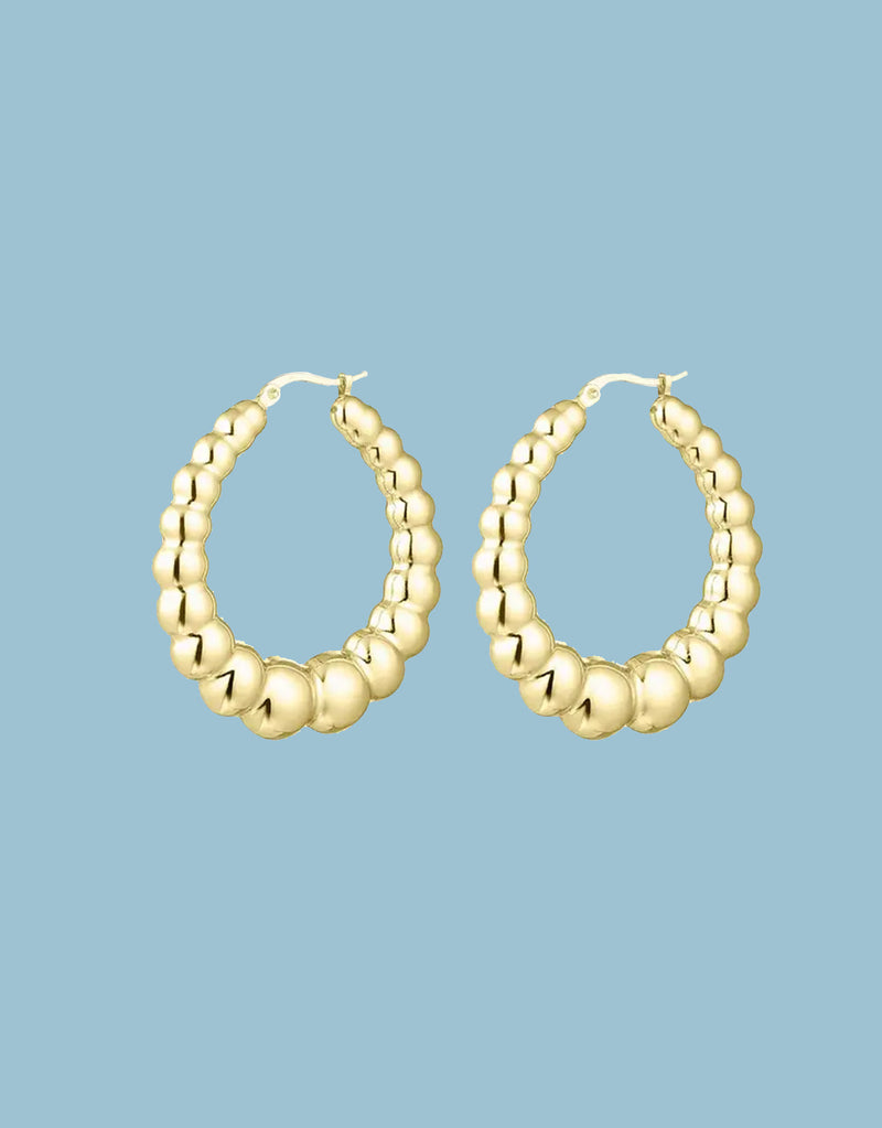 Bubbly small hoop earrings