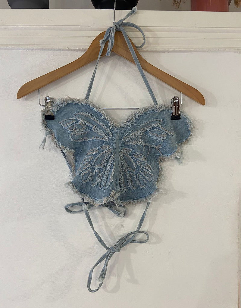 Butterfly back tie top