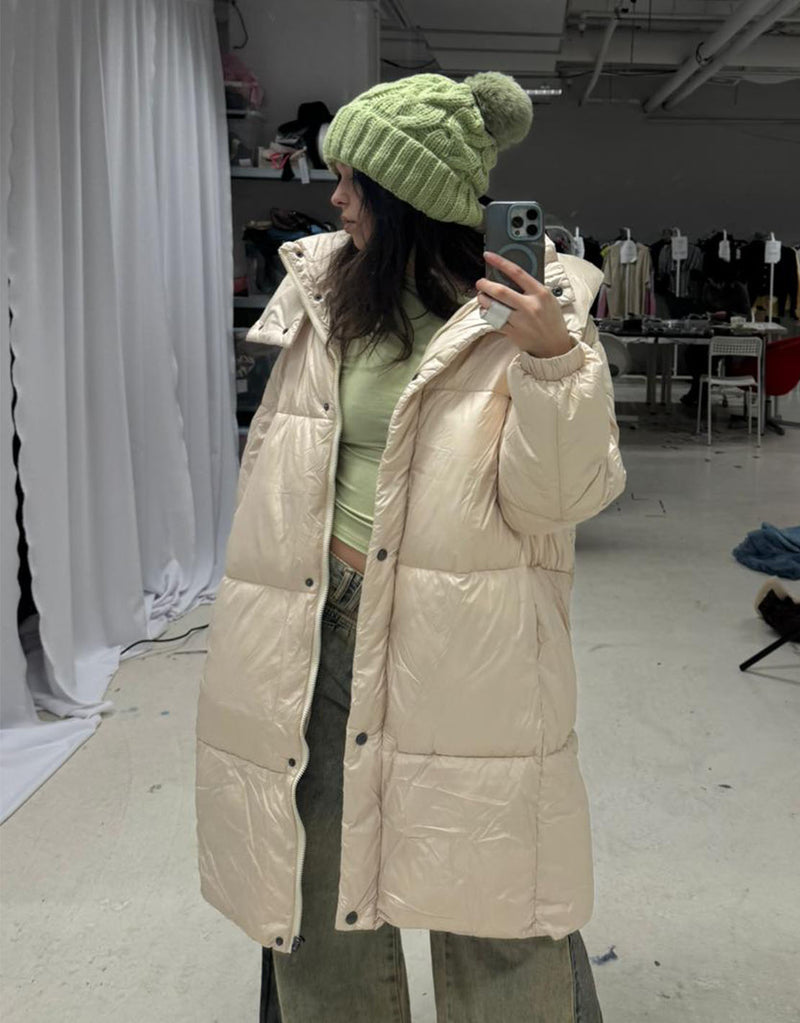 Long puffer coat