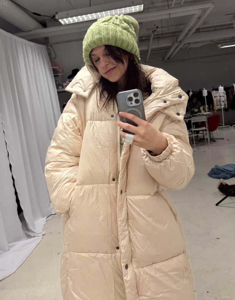 Long puffer coat