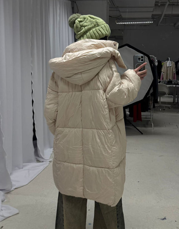 Long puffer coat