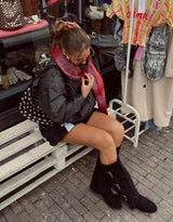 Checkered soft scarf