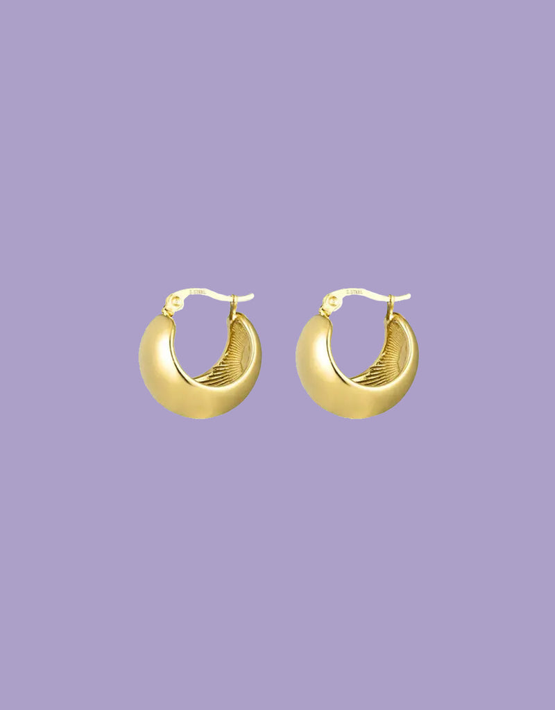 Chunky bold hoop earrings