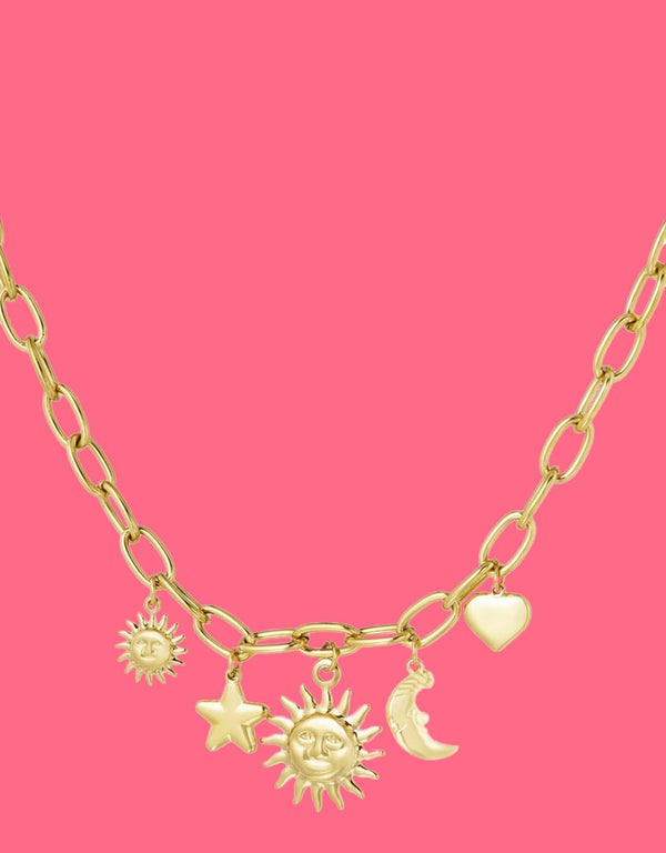 Chunky charms necklace