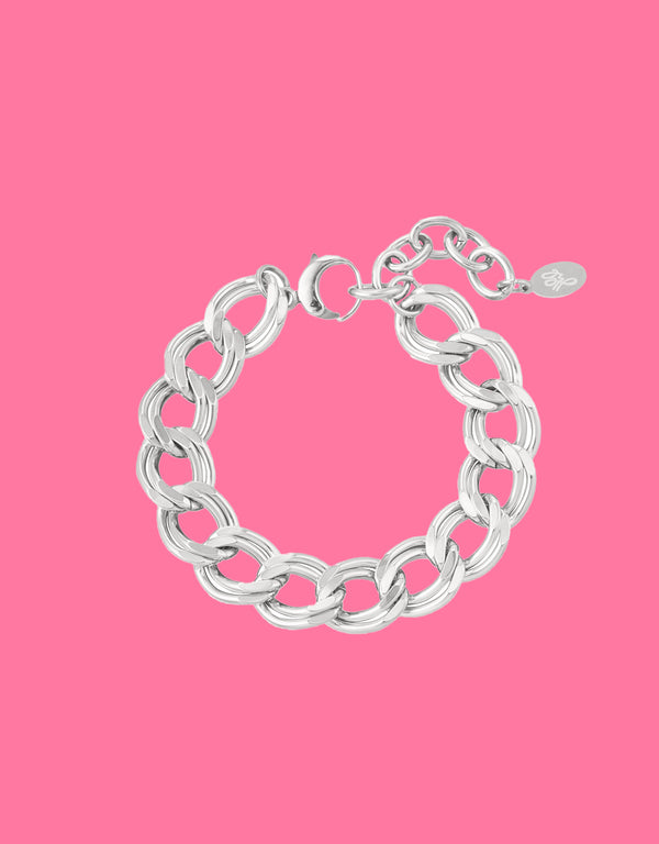 Chunky double chain bracelet