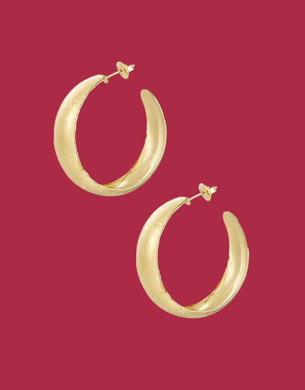 Chunky hoop earrings