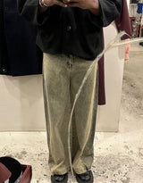 Contrasting side detail baggy jeans