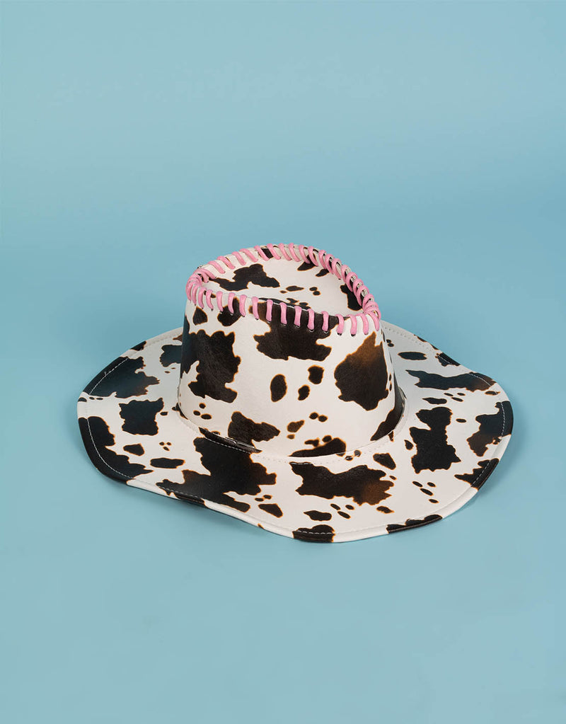 Cowboy cow print hat