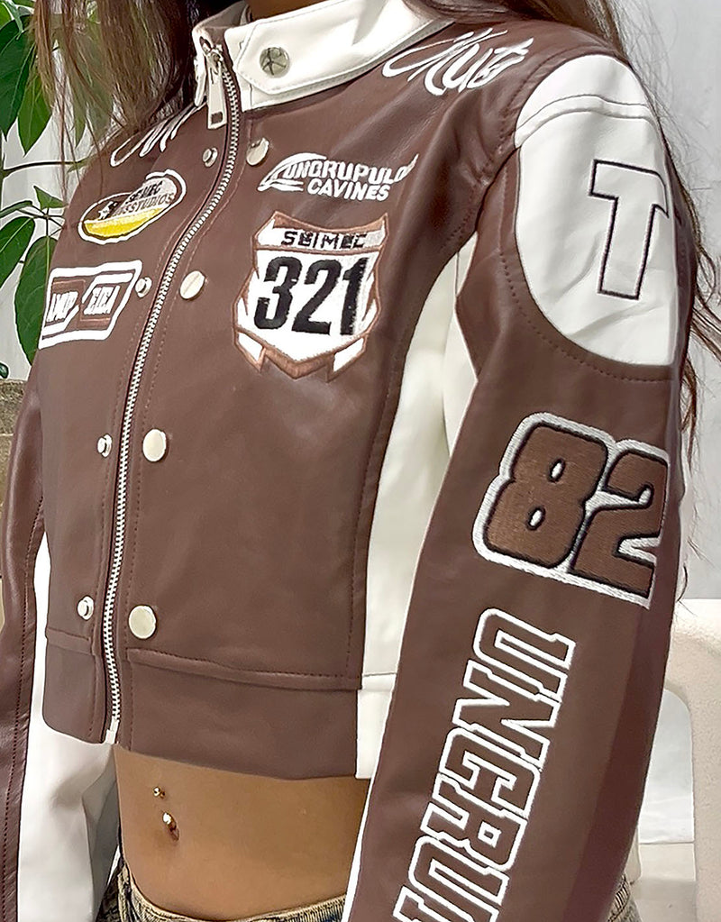Croppedmotorracejacketwithpatches_Brown_cream_4