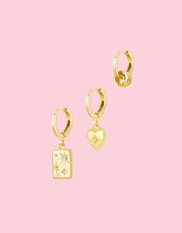 Cute pendants earrings set