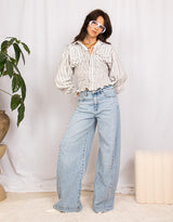 Vintage customized Ralph Lauren smocked longsleeve