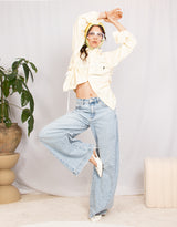 Vintage customized Ralph Lauren front ruched blouse