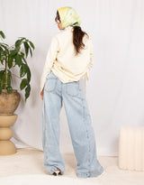 Vintage customized Ralph Lauren front ruched blouse