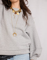 Oversized balloon sleeve sweater