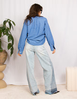 Vintage customized Ralph Lauren front ruched blouse